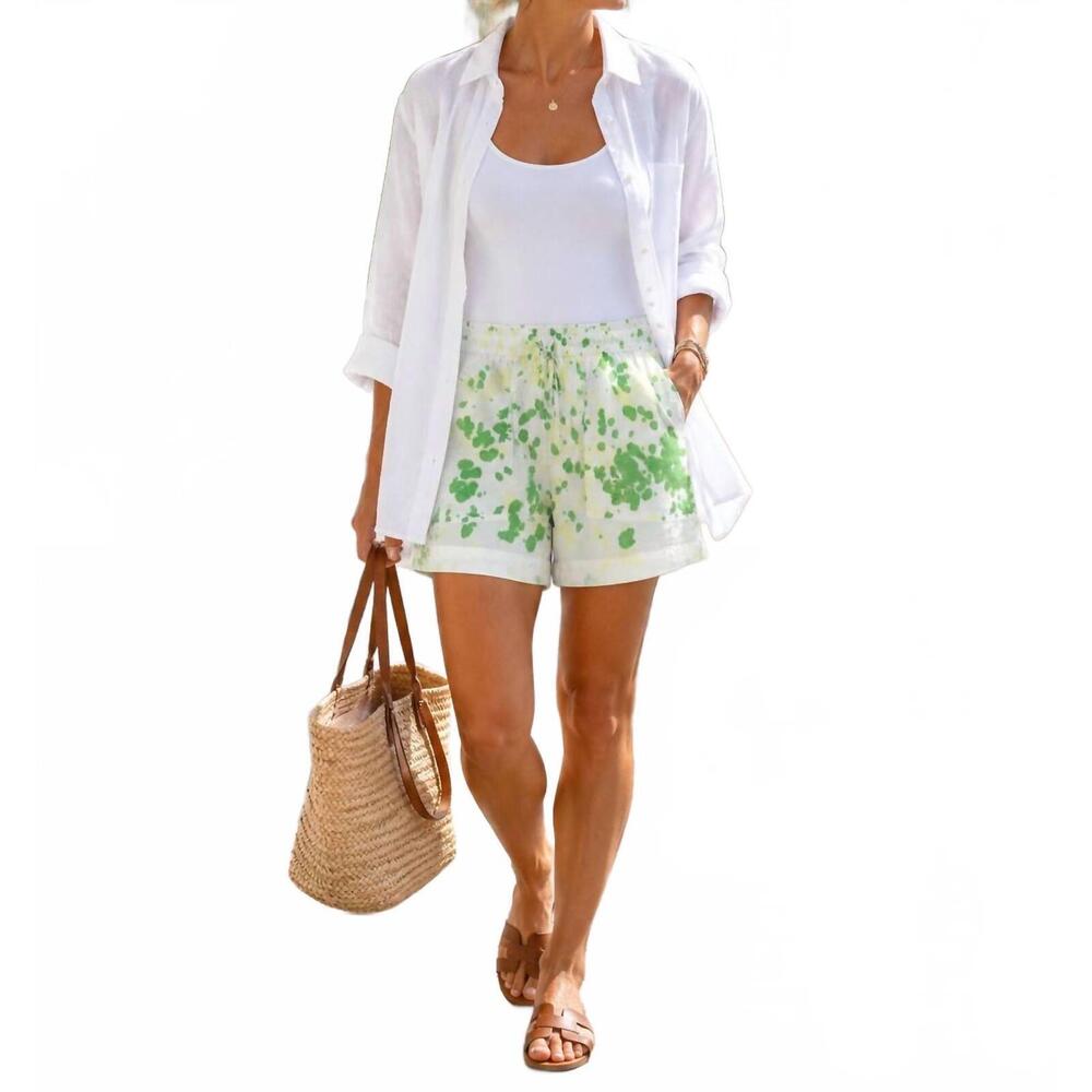 NEW STARKX poplin pocket shorts in green dot tie dye